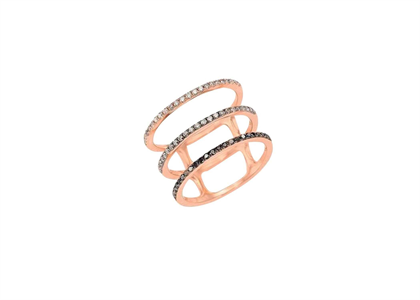 Rose Gold Plated Stack Ring